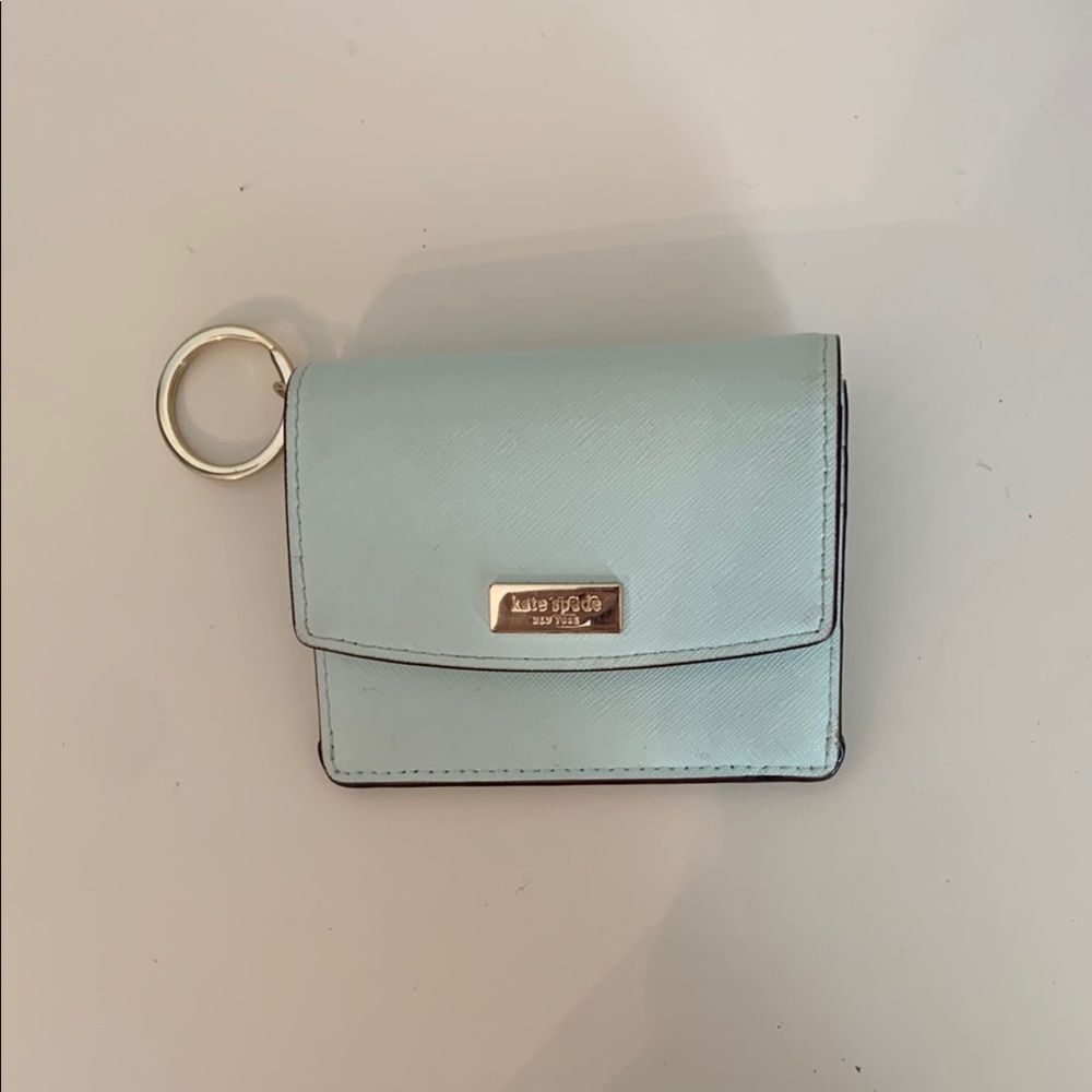 Kate Spade Light Blue Wallet with Key Ring